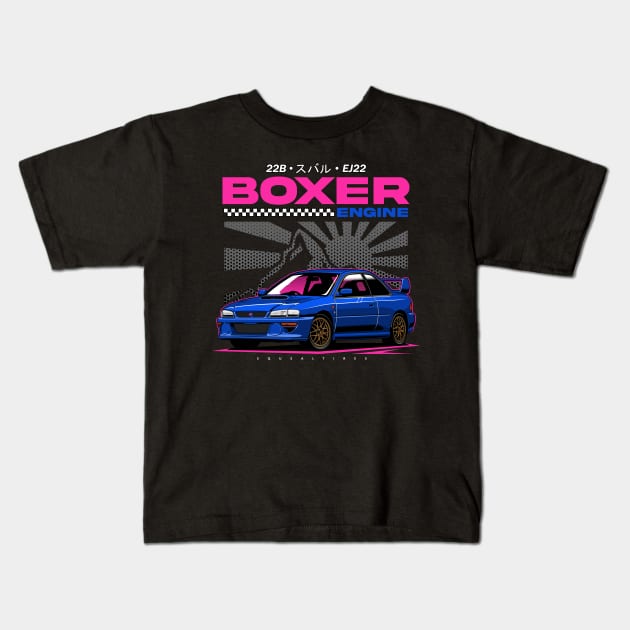 Subaru Impreza WRX STI 22B Kids T-Shirt by squealtires